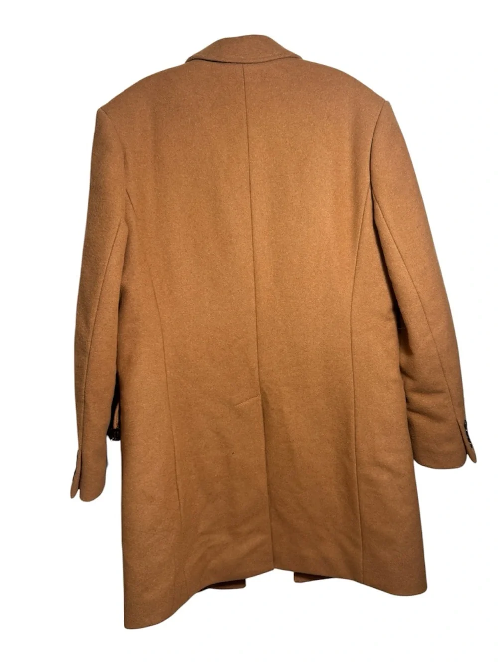 J.CREW Men’s Brown Wool Blend Long Overcoat Button Front Notch Lined 40